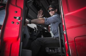 Truck Driver Leaving Warehouse